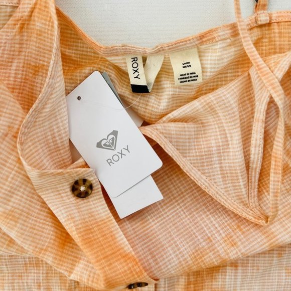 Roxy Wild Ties  Dress Apricot Ice Gone Ahead Stripe - Picture 5 of 6